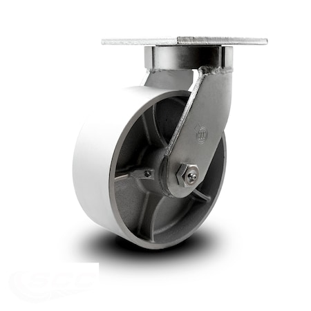 Service Caster 8 Inch Extra Heavy Duty Semi Steel Cast Iron Wheel Swivel Top Plate Caster SCC SCC-KP92S830-SSR